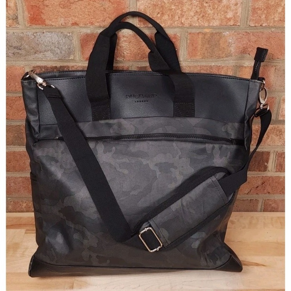 Duchamp London Camo Tote Bag Laptop Crossbody Adjustable Strap Unisex